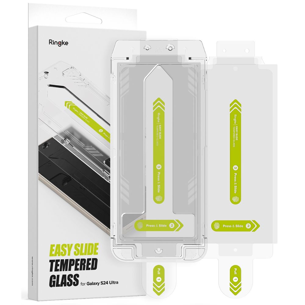 Ringke Easy Slide grūdintas stiklas Galaxy S24 Ultra (2 vnt.) -- Samsung Galaxy S24 Ultra