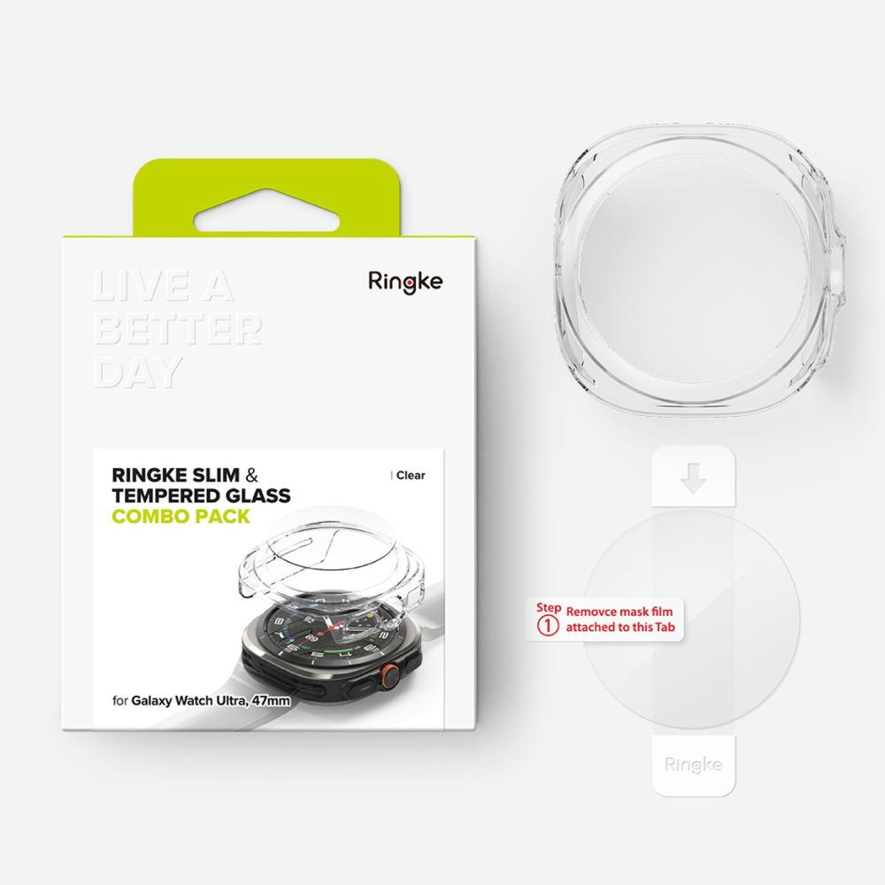 Ringke Slim dėklas + stiklas Galaxy Watch Ultra 47 mm – skaidrus -- Samsung Galaxy Watch Ultra (47mm)