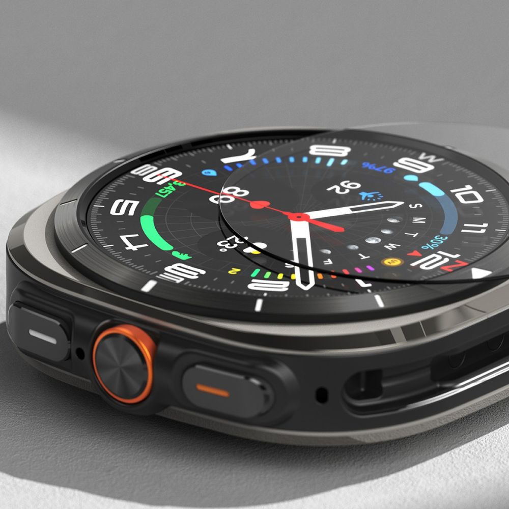 Ringke Slim dėklas + stiklas Galaxy Watch Ultra 47 mm – juodas -- Samsung Galaxy Watch Ultra (47mm)
