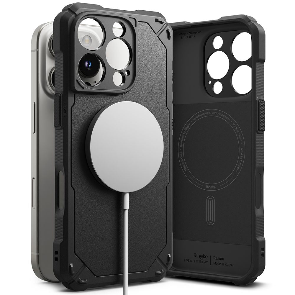 Ringke Rugged Gear MagSafe dėklas iPhone 16 Pro Max – juodas -- iPhone 16 Pro Max