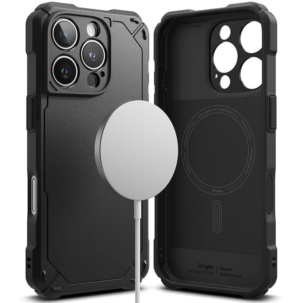 Ringke Rugged Gear MagSafe dėklas iPhone 16 Pro Max – juodas -- iPhone 16 Pro Max