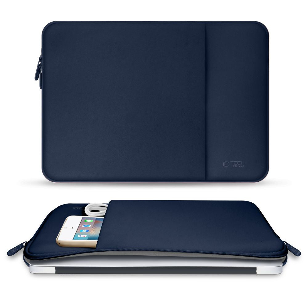 Tech-Protect Neoprene nešiojamojo kompiuterio dėklas 15-16" - tamsiai mėlynas -- Laptop Bags