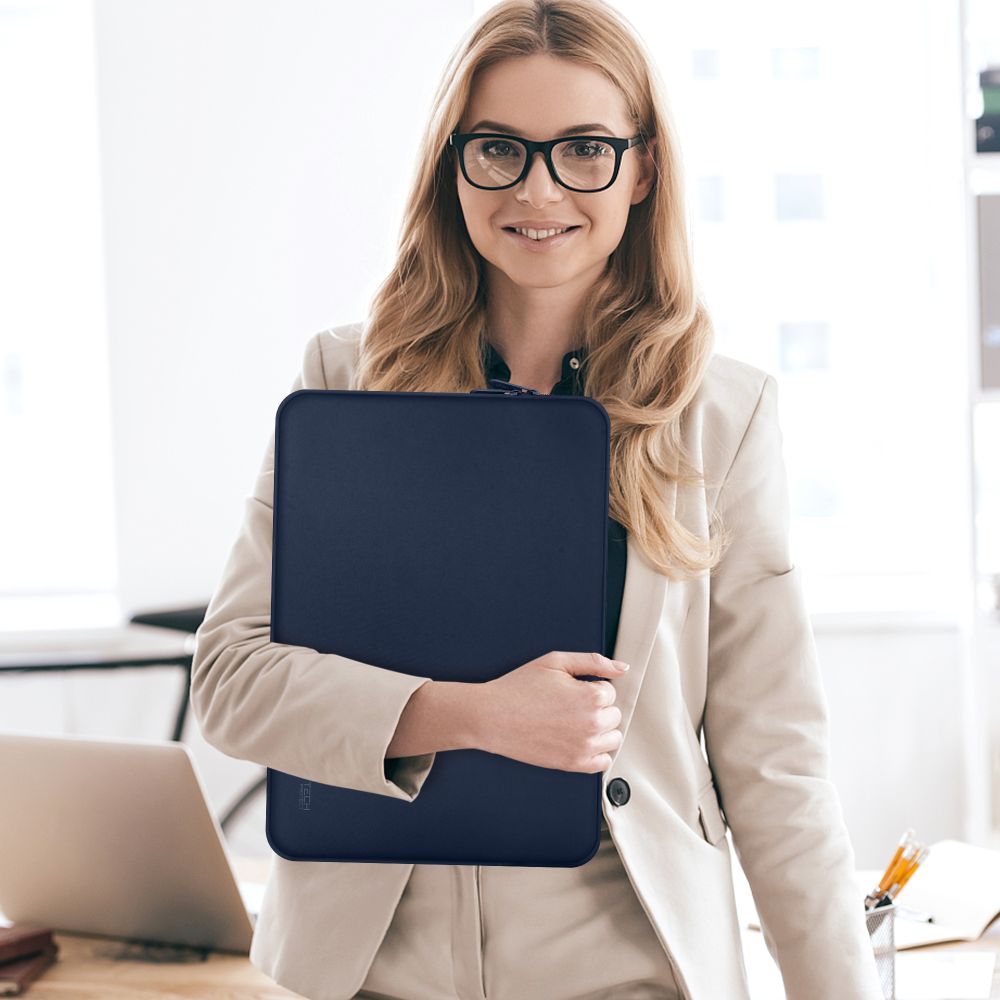 Tech-Protect Neoprene nešiojamojo kompiuterio dėklas 15-16" - tamsiai mėlynas -- Laptop Bags