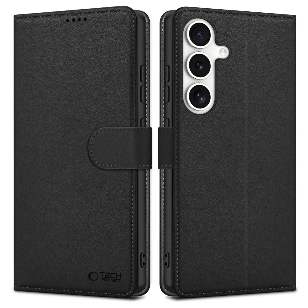 Tech-Protect Wallet dėklas Samsung Galaxy S25 – juodas -- Samsung Galaxy S25