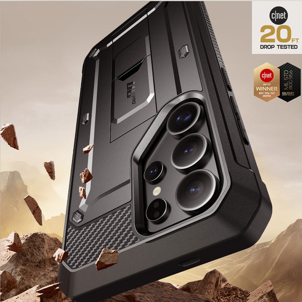 Supcase Unicorn Beetle Pro dėklas, skirtas Samsung Galaxy S25 Ultra – juodas