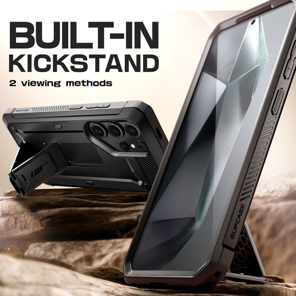 Supcase Unicorn Beetle Pro dėklas, skirtas Samsung Galaxy S25 Ultra – juodas