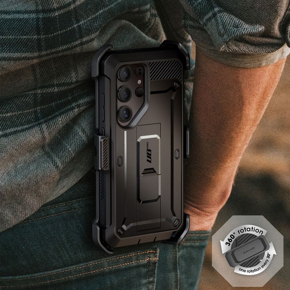 Supcase Unicorn Beetle Pro dėklas, skirtas Samsung Galaxy S25 Ultra – juodas