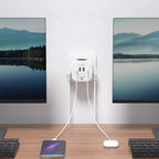 Tech-Protect PCL3x4 maitinimo ilgintuvas, 2x USB-A, 2x USB-C, 3x AC Type Schuko - baltas -- Cell phone cables