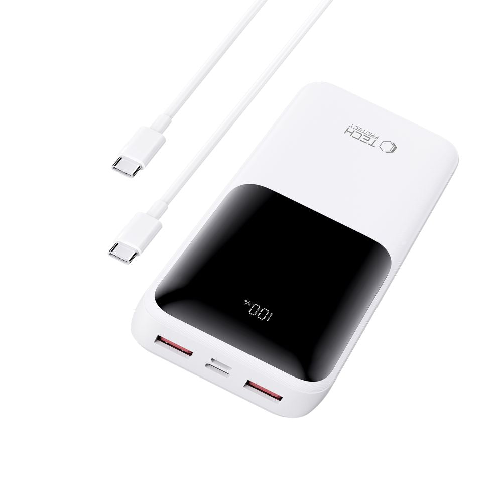 Tech-Protect Išorinė baterija PB02 20000mAh 22.5W - baltas -- Powerbanks