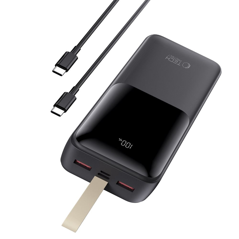 Tech-Protect Išorinė baterija PB03 30000mAh 22.5W - juodas -- Powerbanks