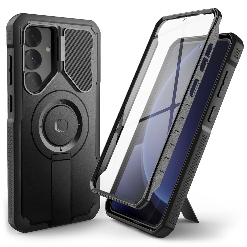 Tech-Protect Kevlar MagSafe+ dėklas Samsung Galaxy S25 Plus – juodas -- Samsung Galaxy S25+
