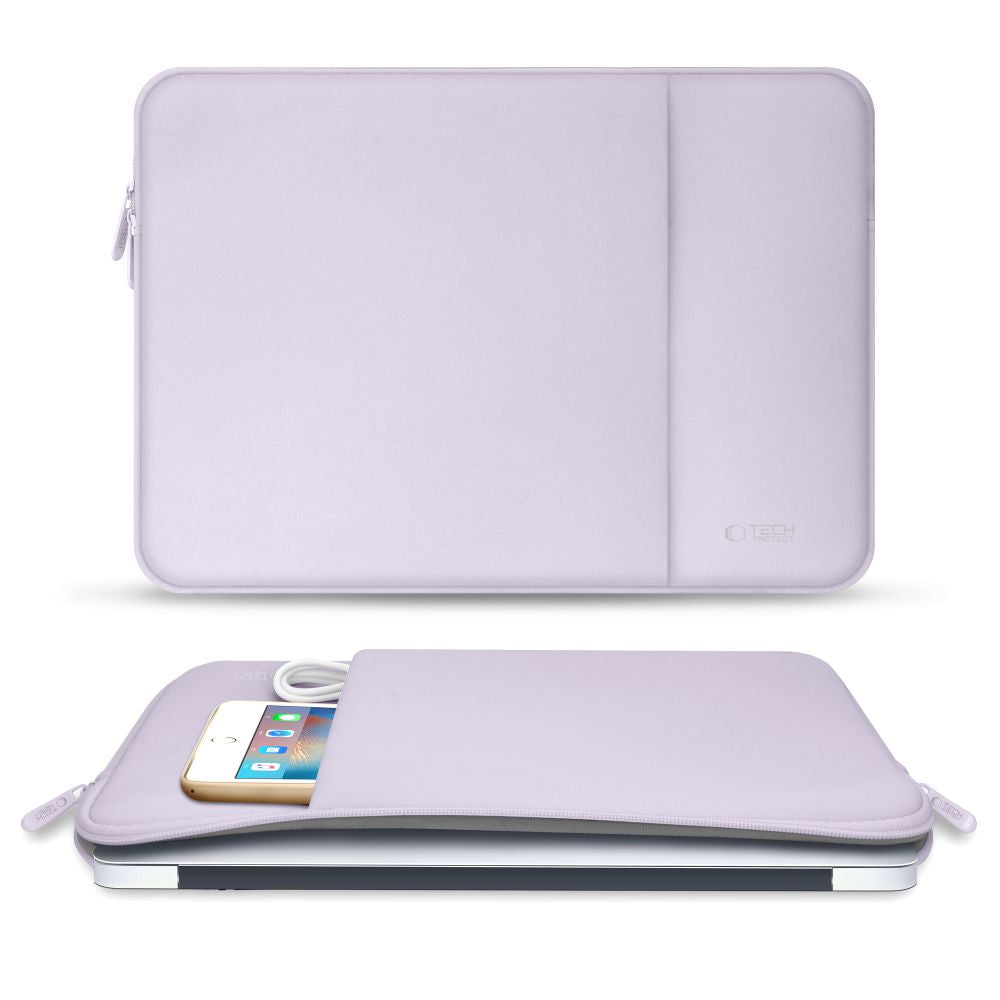 Tech-Protect Neoprene nešiojamojo kompiuterio dėklas 15-16" - Violetinis -- Laptop Bags