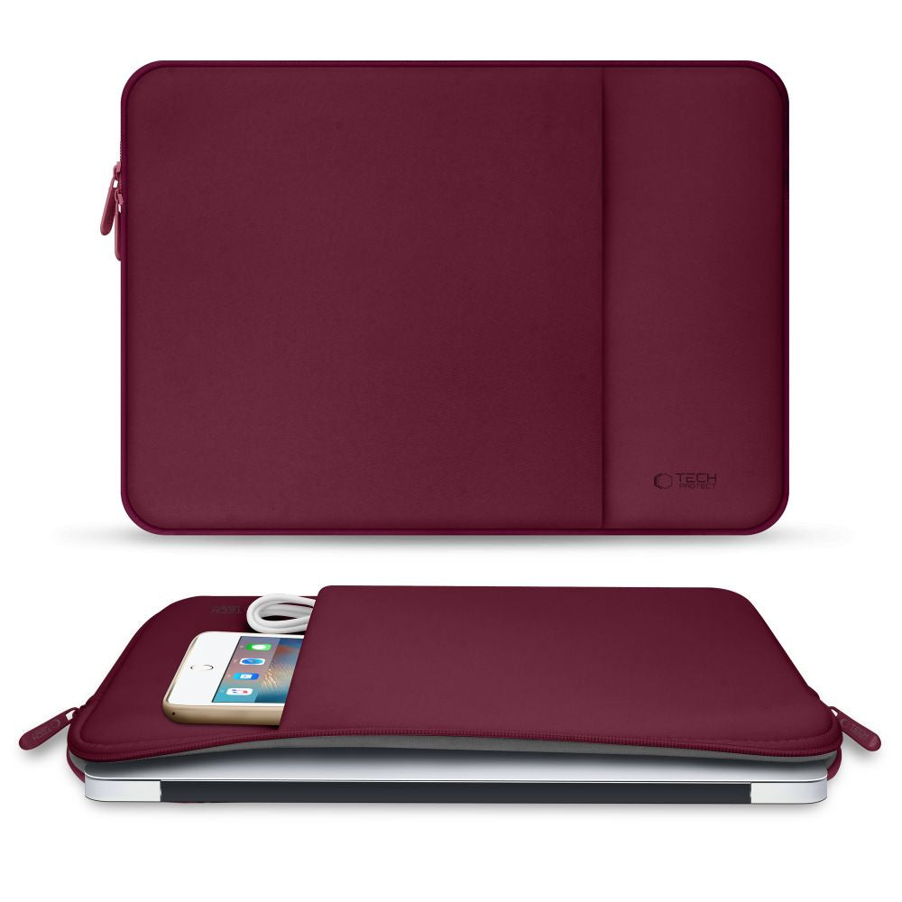 Tech-Protect Neoprene nešiojamojo kompiuterio dėklas 15-16" - Bordo -- Laptop Bags