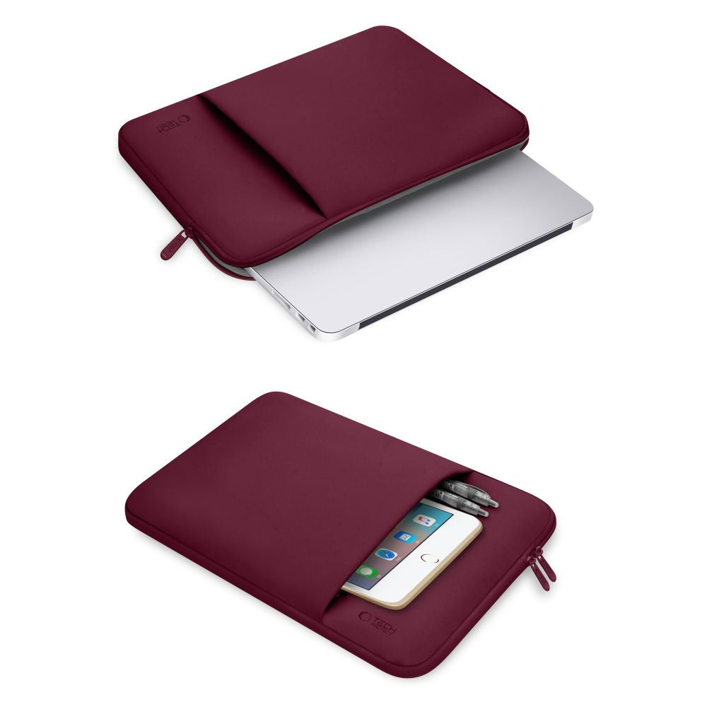 Tech-Protect Neoprene 14" nešiojamojo kompiuterio dėklas - Bordo -- Laptop Bags
