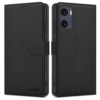 „Tech-Protect“ piniginės dėklas, skirtas Motorola Moto G05 / E15 – matinė juoda -- Motorola Moto G05 / Motorola E15