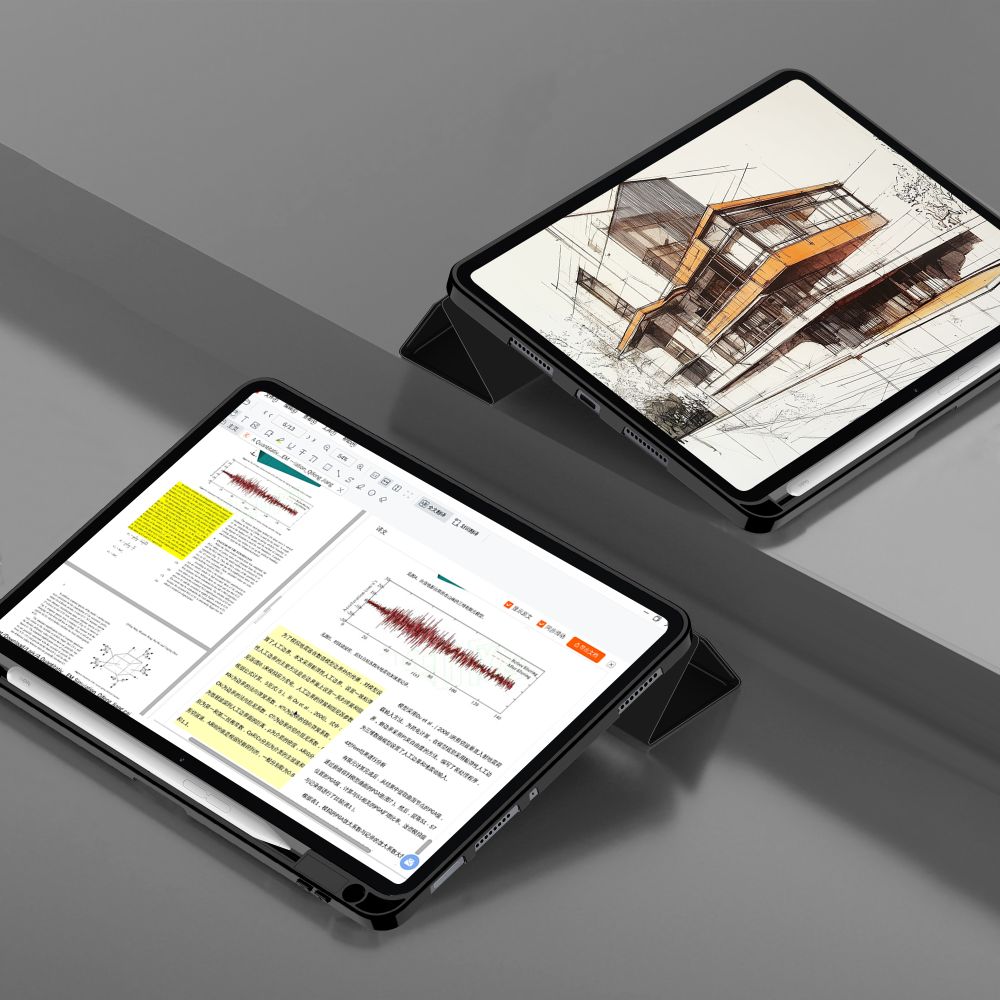 TechProtect SmartCase Pen dėklas Xiaomi Pad 7/7 Pro – juodas -- Oppo Pad 7