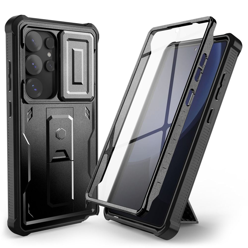 Tech-Protect Kevlar Cam+ dėklas Galaxy S25 Ultra – juodas -- Samsung Galaxy S25 Ultra