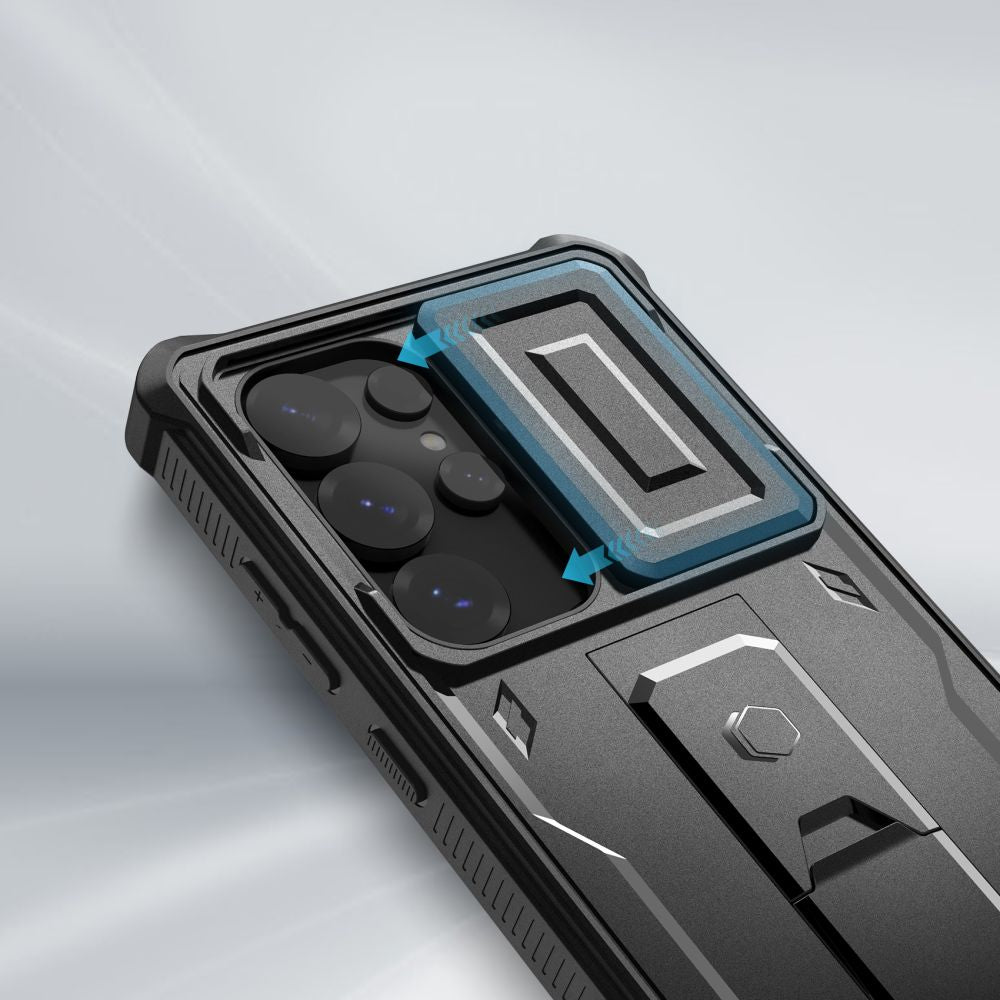Tech-Protect Kevlar Cam+ dėklas Galaxy S25 Ultra – juodas -- Samsung Galaxy S25 Ultra