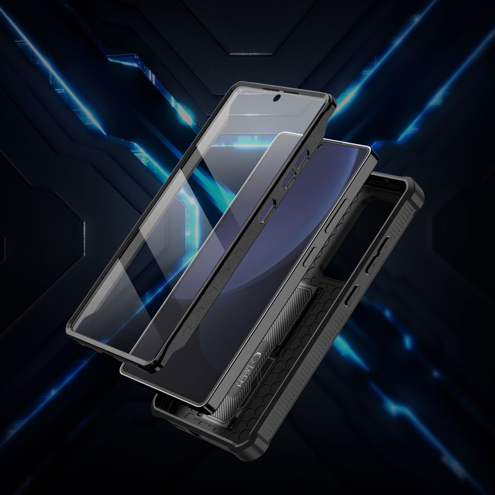 Tech-Protect Kevlar Cam+ dėklas Galaxy S25 Ultra – juodas -- Samsung Galaxy S25 Ultra