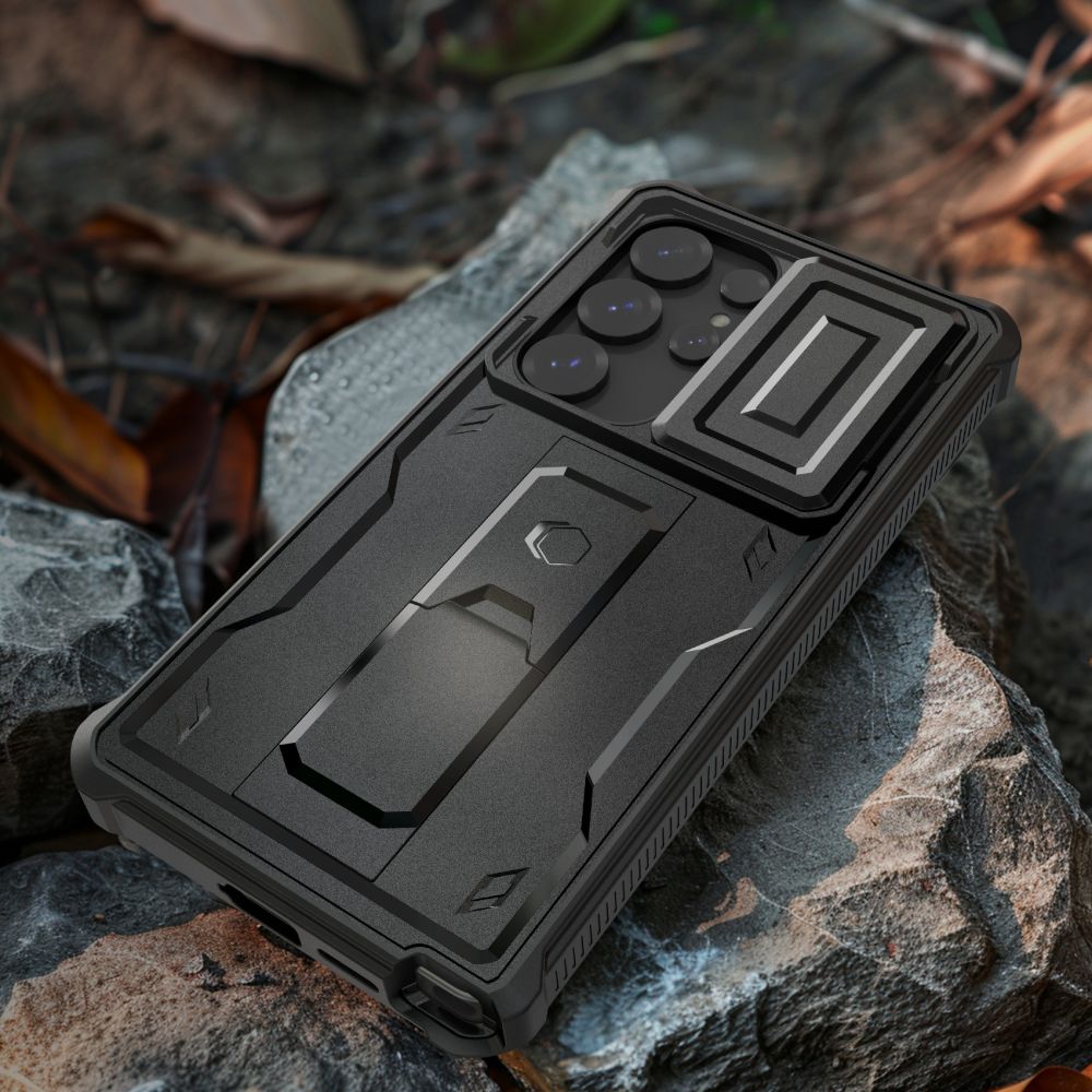 Tech-Protect Kevlar Cam+ dėklas Galaxy S25 Ultra – juodas -- Samsung Galaxy S25 Ultra