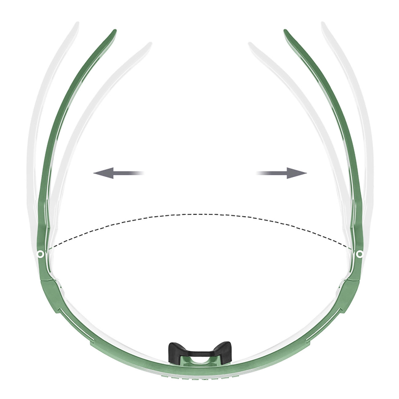 Rockbros fotochromines dviračio akiniai su UV apsauga ir taisomąja įdėkle - žalia -- Cycling Eyewear
