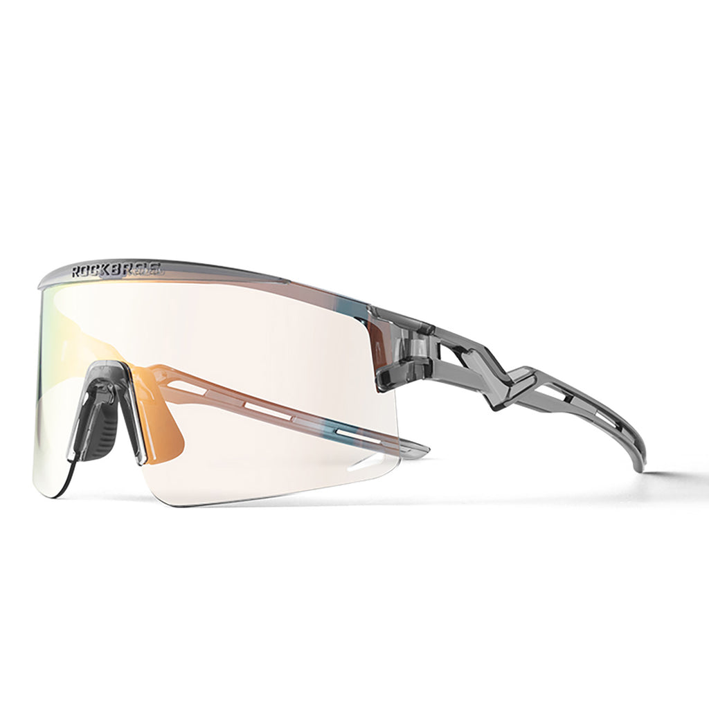 Rockbros Fotochromiai Dviratininko Akiniai su UV Apsauga ir Korektyvine Šablonike - Skaidri Juoda -- Cycling Eyewear
