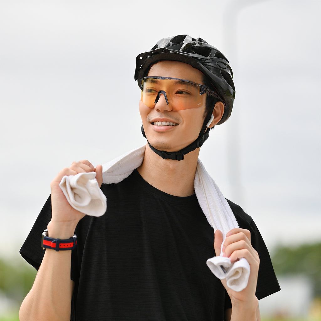 Rockbros Fotochromiai Dviratininko Akiniai su UV Apsauga ir Korektyvine Šablonike - Skaidri Juoda -- Cycling Eyewear