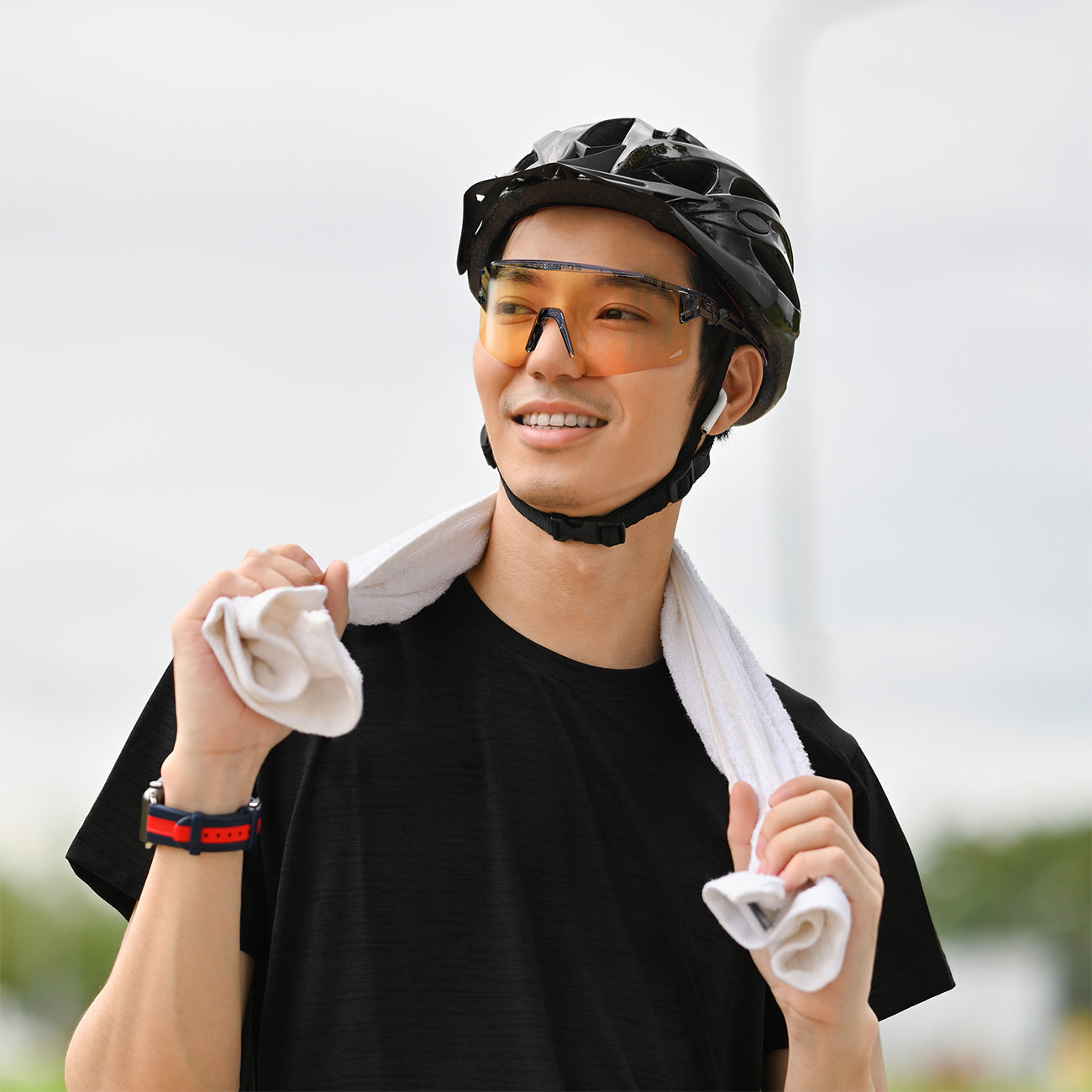 Rockbros Fotochromiai Dviratininko Akiniai su UV Apsauga ir Korektyvine Šablonike - Skaidri Juoda -- Cycling Eyewear