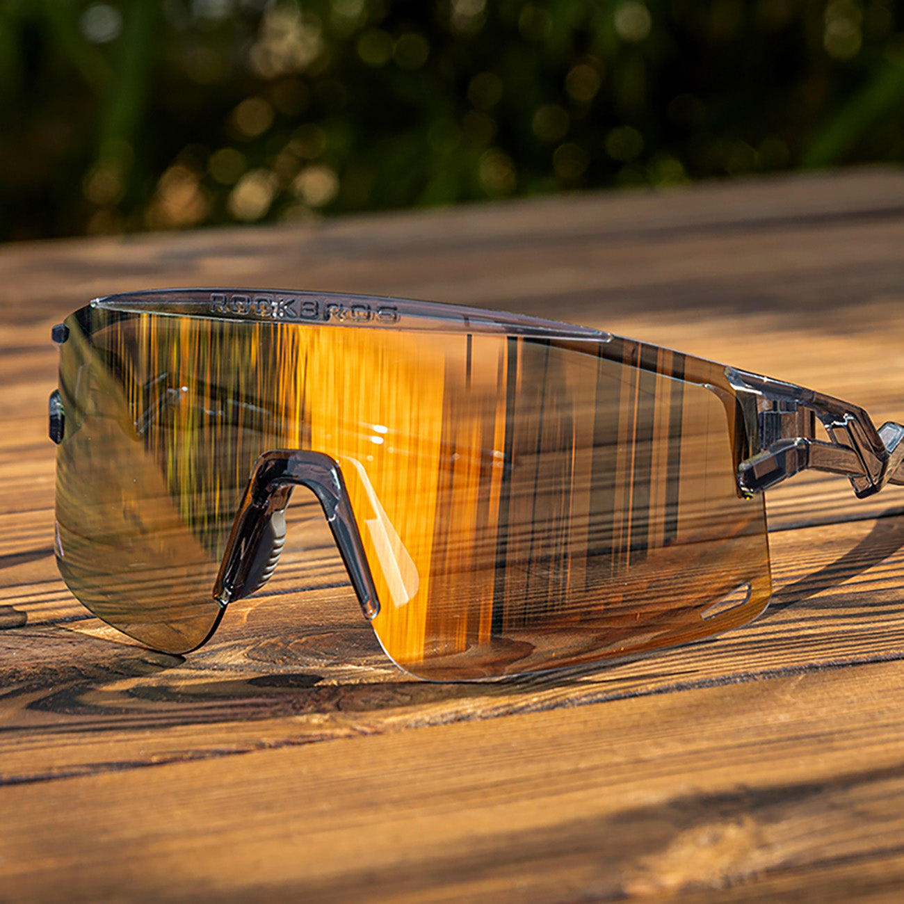 Rockbros Fotochromiai Dviratininko Akiniai su UV Apsauga ir Korektyvine Šablonike - Skaidri Juoda -- Cycling Eyewear