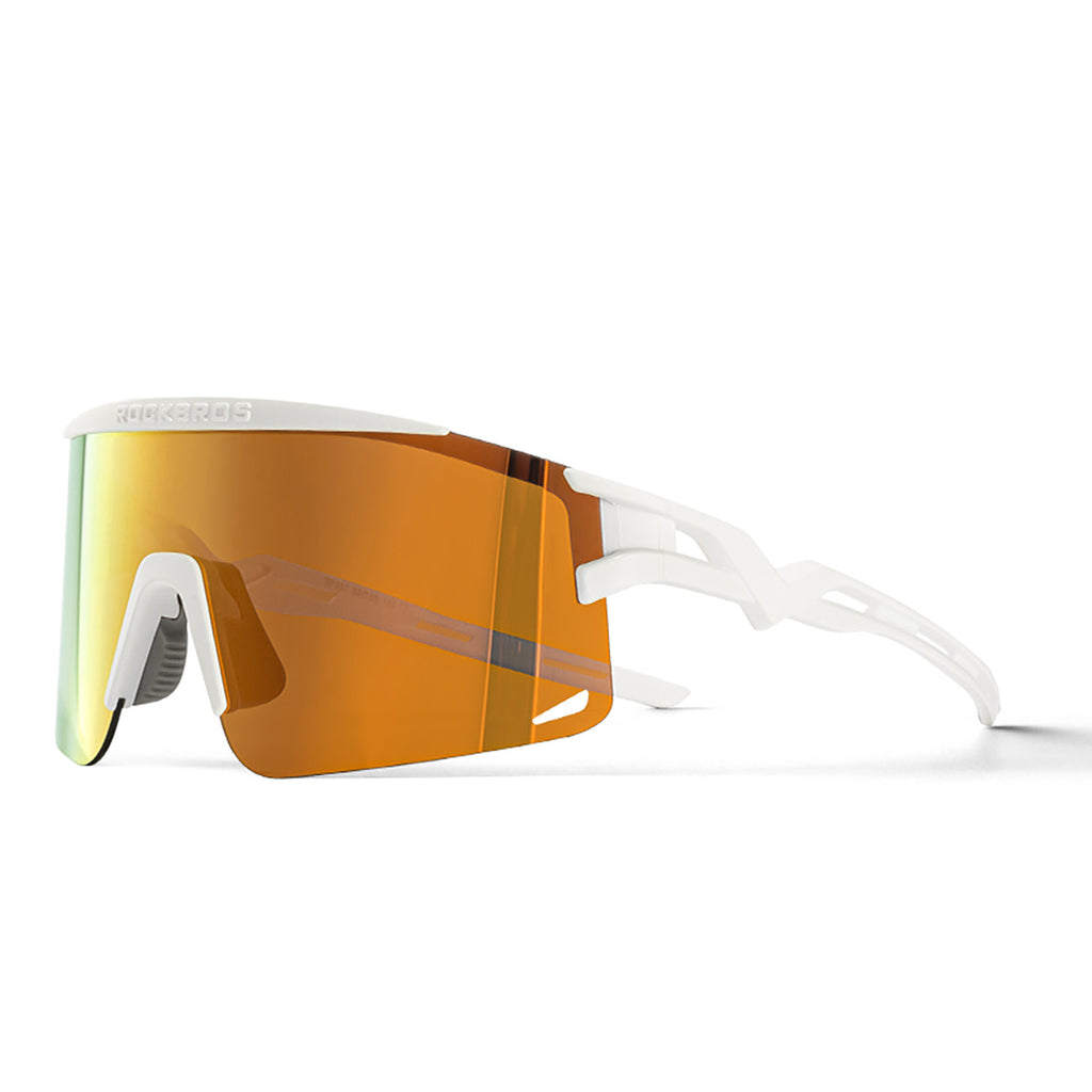 Rockbros Fotochromiai Dviratininko Akiniai su UV Apsauga ir Korektyvine Šablonike – Balti -- Cycling Eyewear