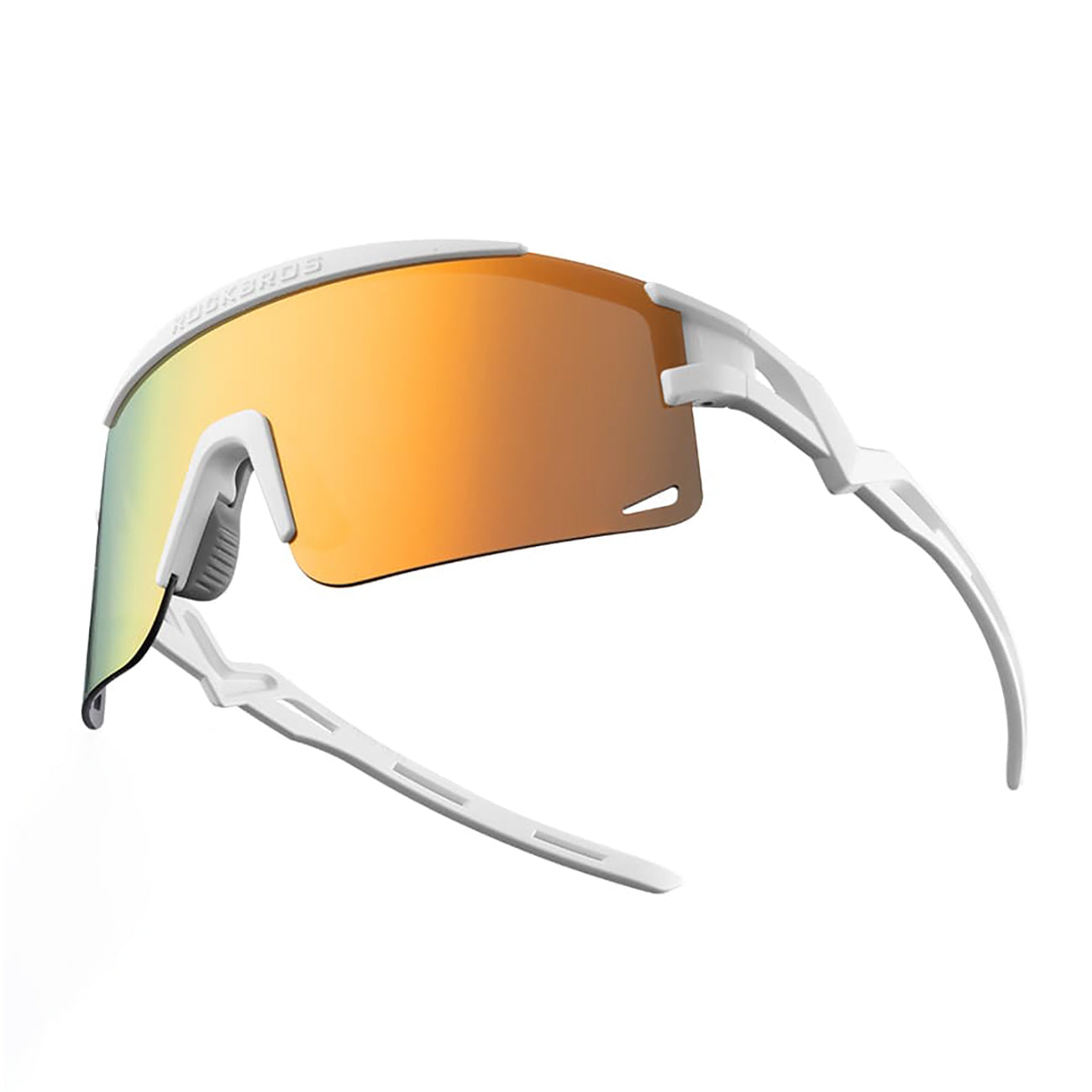 Rockbros Fotochromiai Dviratininko Akiniai su UV Apsauga ir Korektyvine Šablonike – Balti -- Cycling Eyewear