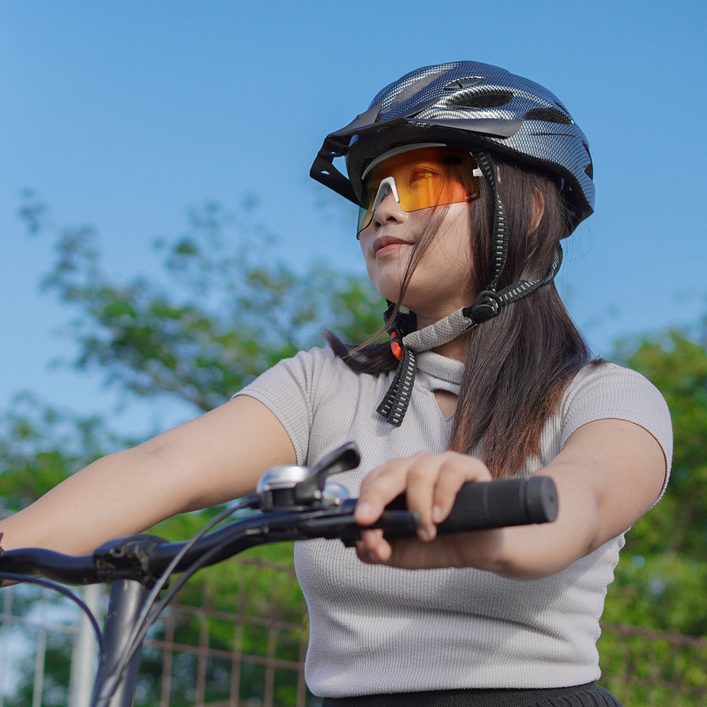 Rockbros Fotochromiai Dviratininko Akiniai su UV Apsauga ir Korektyvine Šablonike – Balti -- Cycling Eyewear