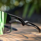 Rockbros Fotochromiai Dviratininko Akiniai su UV Apsauga ir Korektyvine Šablonike - Juodi -- Cycling Eyewear