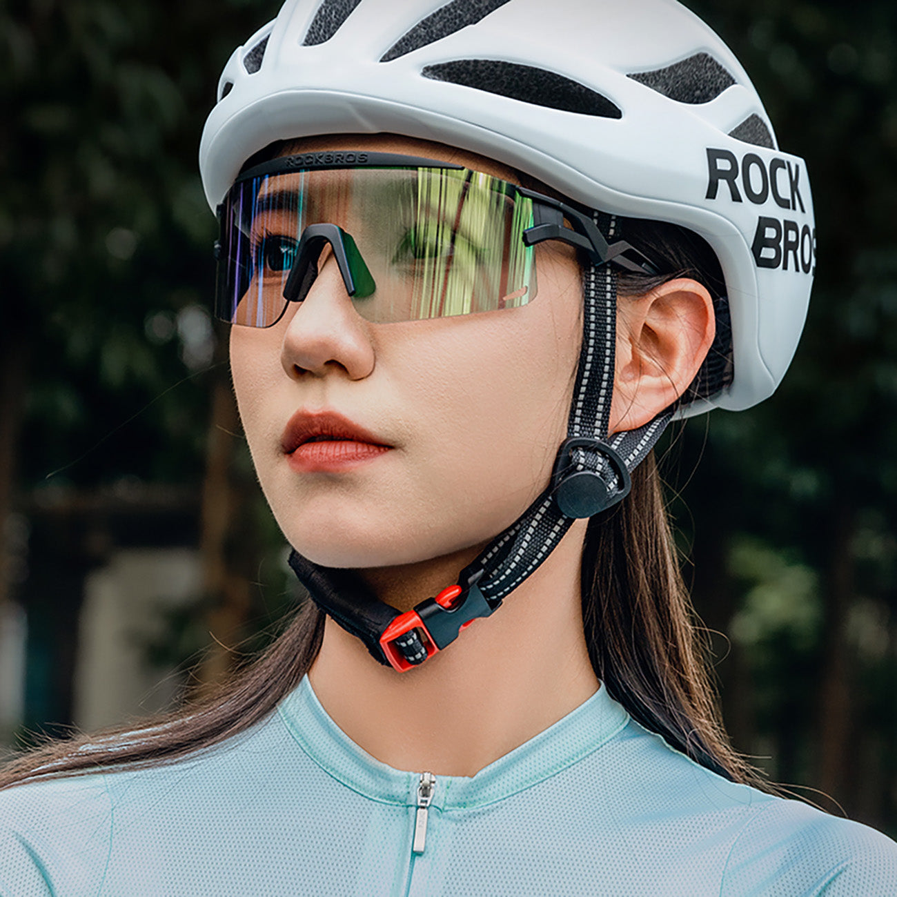 Rockbros Fotochromiai Dviratininko Akiniai su UV Apsauga ir Korektyvine Šablonike - Juodi -- Cycling Eyewear