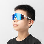 Rockbros Vaikų Dviratininko Akiniai, Poliarizuoti, UV Apsauga, Vaikams - Balti -- Cycling Eyewear