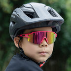 Rockbros Vaikų Poliarizuoti UV Dviratininko Akiniai - Rožiniai -- Cycling Eyewear