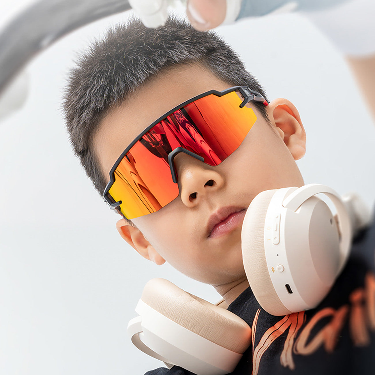 Rockbros vaikams skirti dviratininkų akiniai, poliarizuoti, UV apsauga, juoda -- Cycling Eyewear