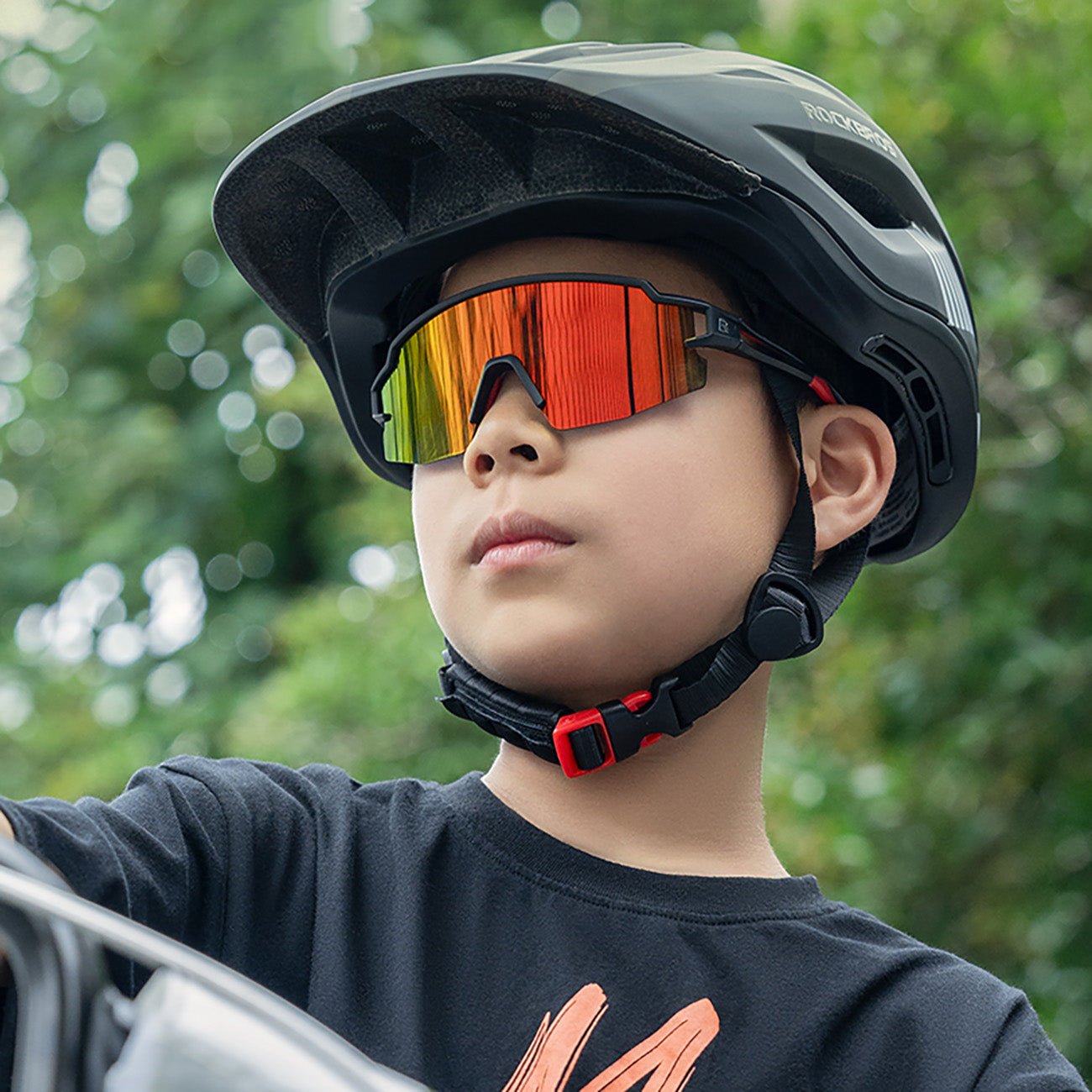 Rockbros vaikams skirti dviratininkų akiniai, poliarizuoti, UV apsauga, juoda -- Cycling Eyewear