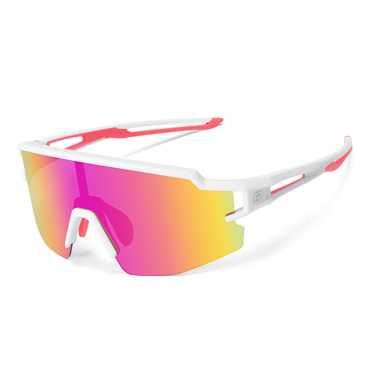 Rockbros vaikiški dviratininkų akiniai, poliarizuoti, UV apsauga, vaikams - balti -- Cycling Eyewear