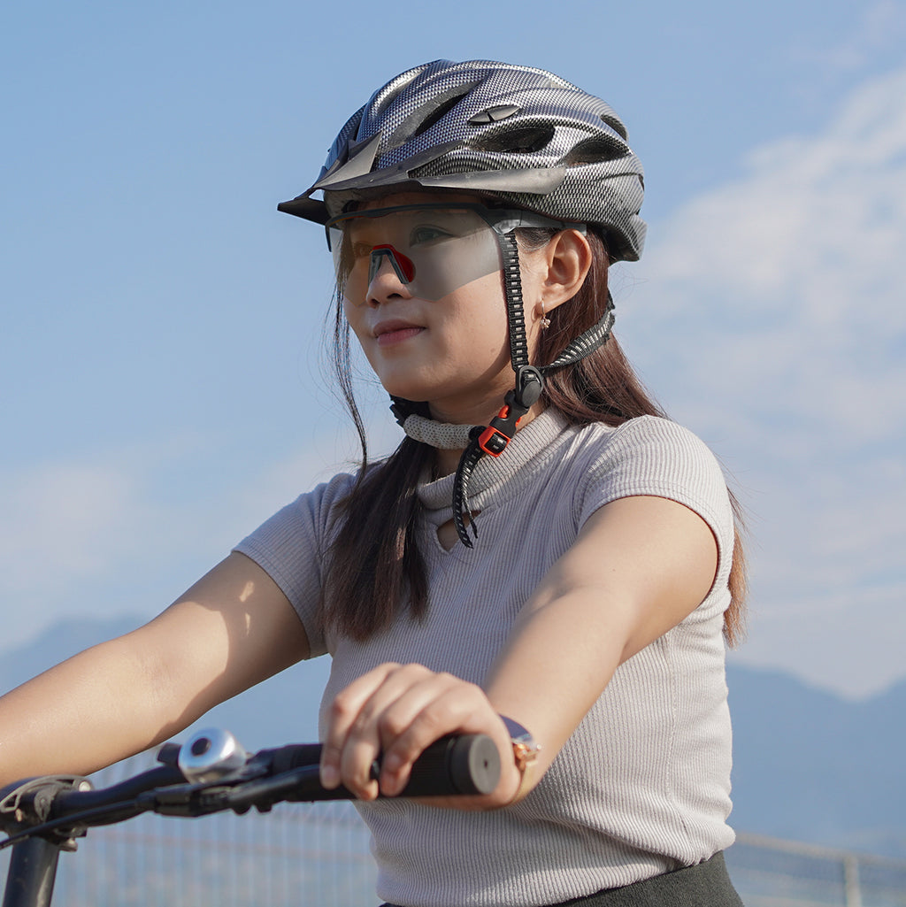 Rockbros Poliarizuoti Dviračio Akiniai su UV Apsauga ir Korektyviu Įdetu - Pilka -- Cycling Eyewear