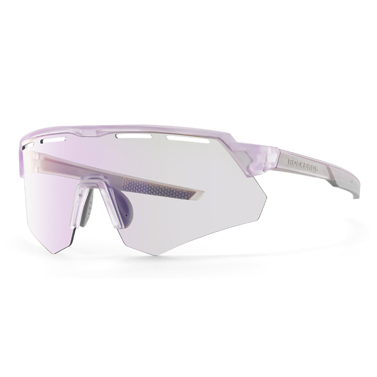Rockbros Poliarizuoti Dviračio Akiniai su UV Apsauga ir Korektyviu Įdetu - Violetinė -- Cycling Eyewear