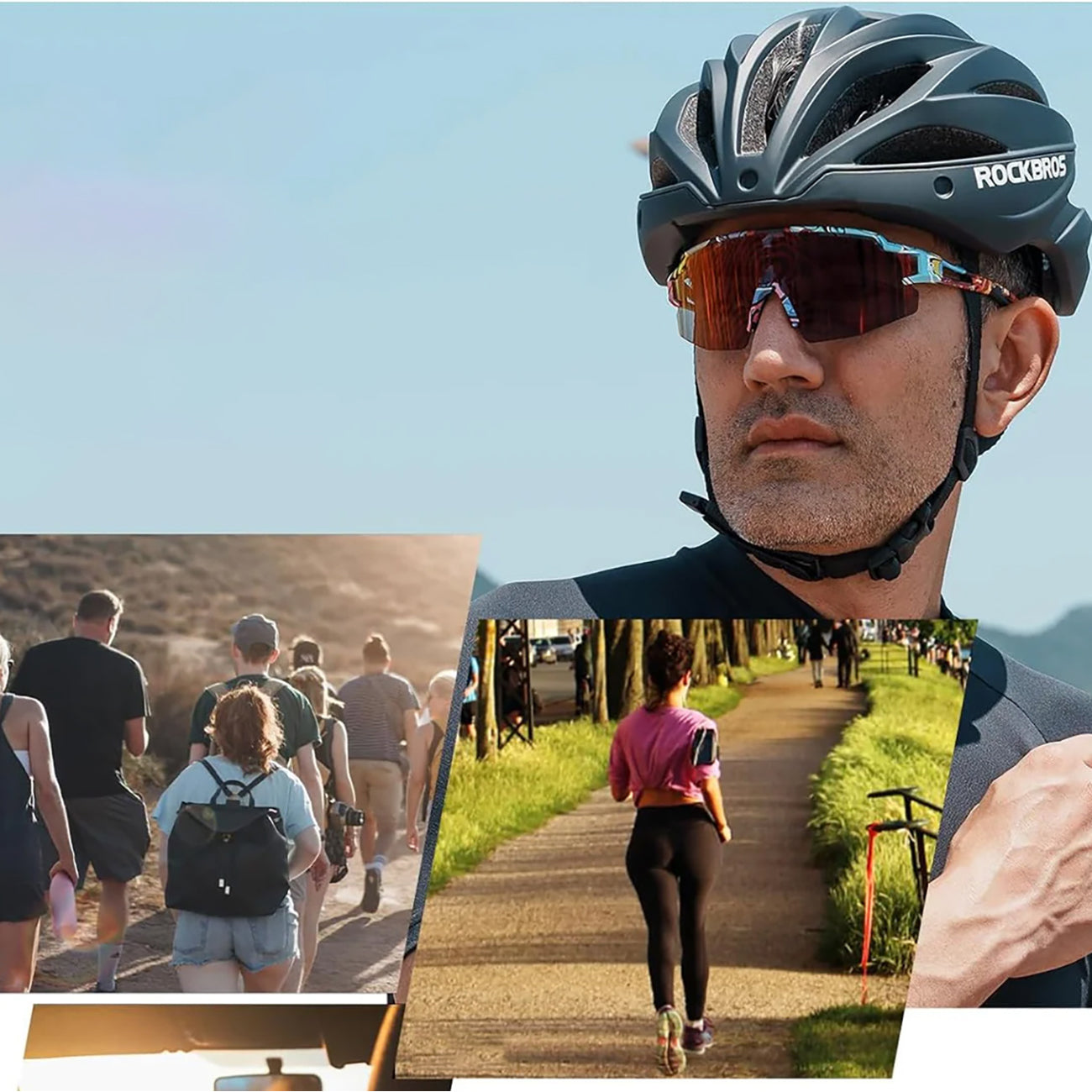 Rockbros Fotochrominis Dviračio Akiniai su UV Apsauga ir Korektyviu Įdetu - Daugiaspalvis -- Cycling Eyewear