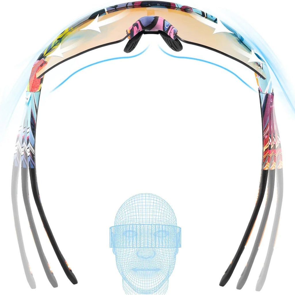 Rockbros Fotochrominis Dviračio Akiniai su UV Apsauga ir Korektyviu Įdetu - Daugiaspalvis -- Cycling Eyewear