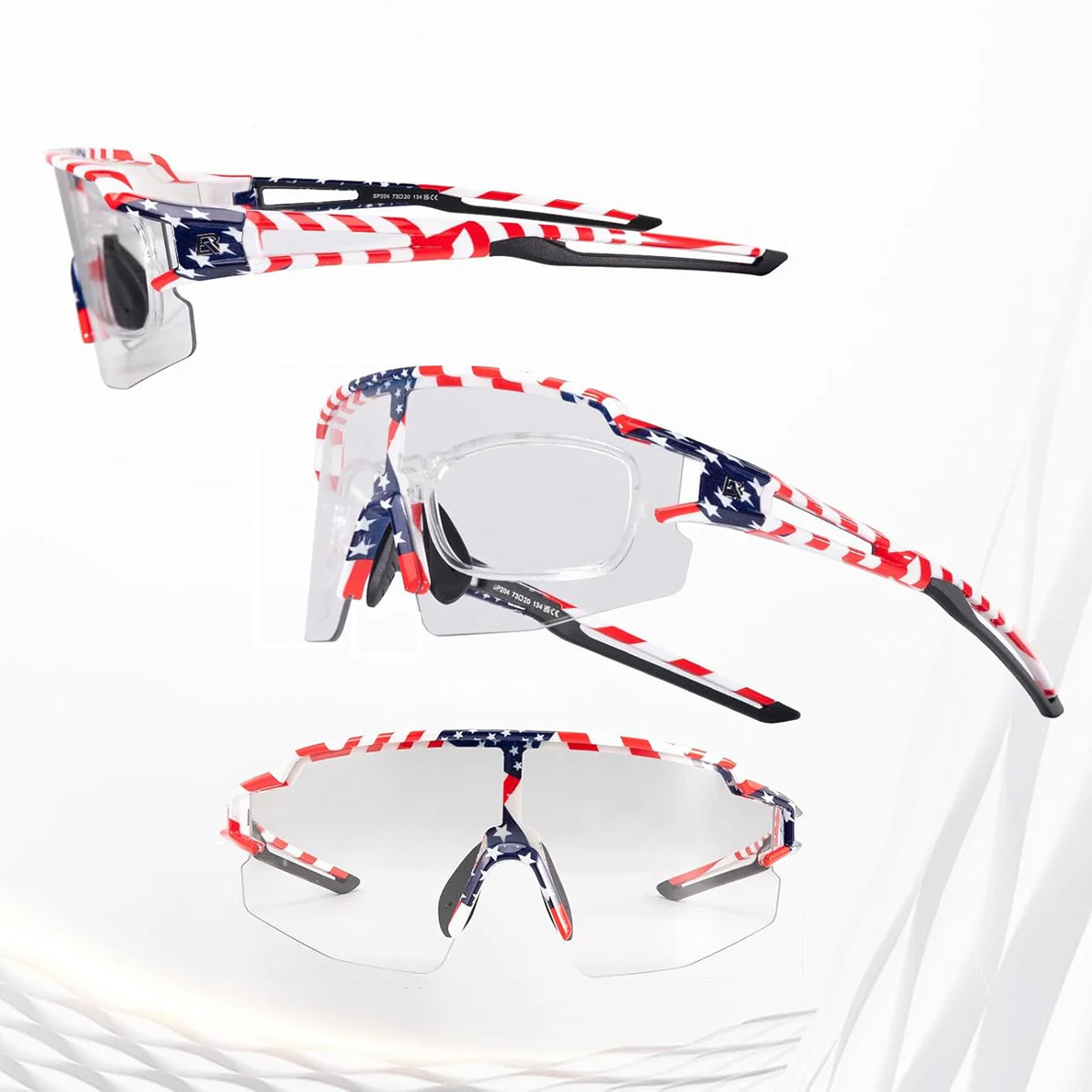 Rockbros Fotochrominis Dviračio Akiniai su UV Apsauga ir Korektyviu Įdetu 14120008002 - JAV Šablonas - Balta -- Cycling...
