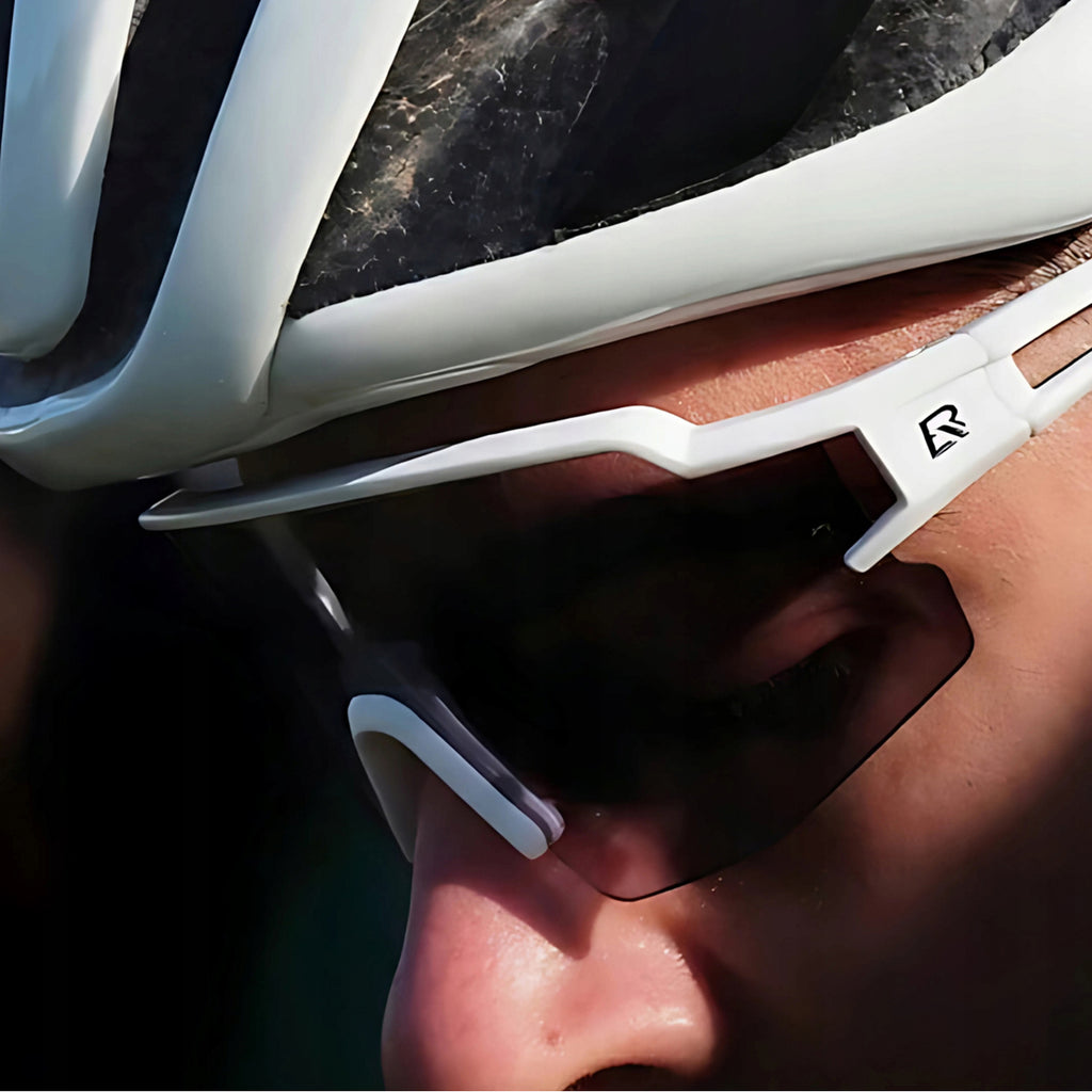 Rockbros Dviračio akiniai Fotochromniniai su UV apsauga ir korekcine įdėkle - Balti -- Cycling Eyewear