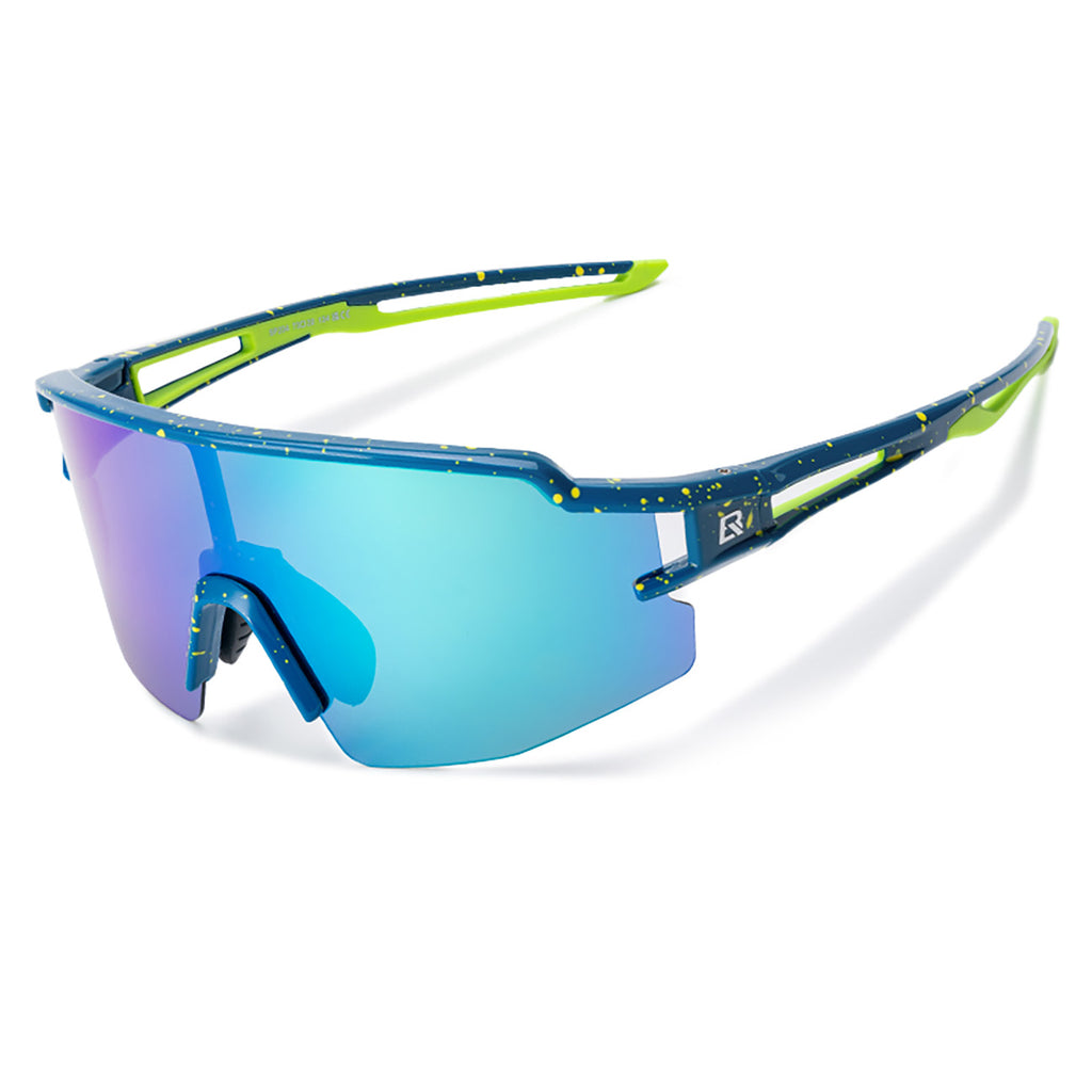 Rockbros poliarizuoti dviračio akiniai su UV apsauga ir korekcine įklijimė mėlyni lęšiai - mėlyna -- Cycling Eyewear