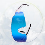 Rockbros Poliarizuoti dviračio akiniai su UV apsauga ir korekcine įdėkle Mėlyni lęšiai - Balti -- Cycling Eyewear