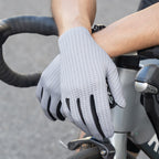 Rockbros kvėpuojančios pilnos rankos dviračio pirštinės, Dydis: S - žalia -- Bicycle Gloves