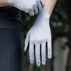 Rockbros kvėpūs pilnos pirštų dviračio pirštinės, dydis: L - pilka -- Bicycle Gloves