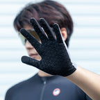 Rockbros kvėpūs pilnos pirštų dviračio pirštinės, dydis: M - pilka -- Bicycle Gloves
